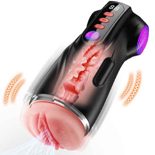 【Flitsverkoop: 30% KORTING】Daphne - Penis Pomp met 3 verwisselbare sleeves, Pocket Pussy, 9 Zuig- & 9 Vibratiemodi, Mannelijke Masturbator