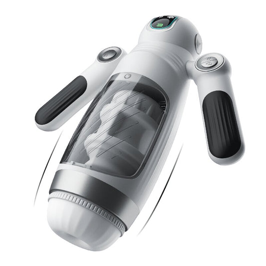 Dubbel handvat 12 frequentie vibratie 7 frequentie intrekbare Masturbatie Cups