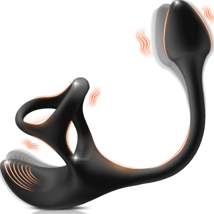 Zenith - Anaalplug bolvormige vibrerende stimulator met penisringen