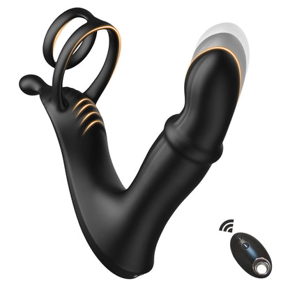 Cyclone - Prostaatmassager met dubbele ringen voor een verbeterde erectie-ervaring