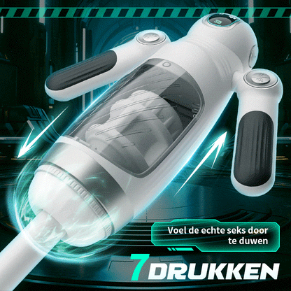 Dubbel handvat 12 frequentie vibratie 7 frequentie intrekbare Masturbatie Cups