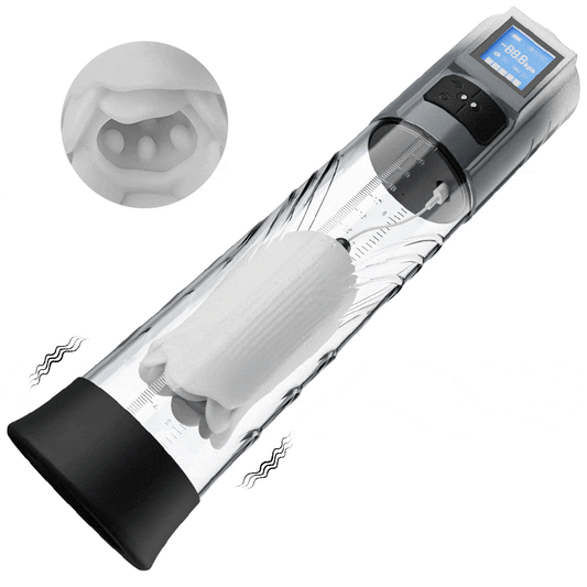 【Verzending op 3 juni】10 Vibrerende & 6 Zuigende Vacuüm Penis Pomp Mannelijke Penis Extender