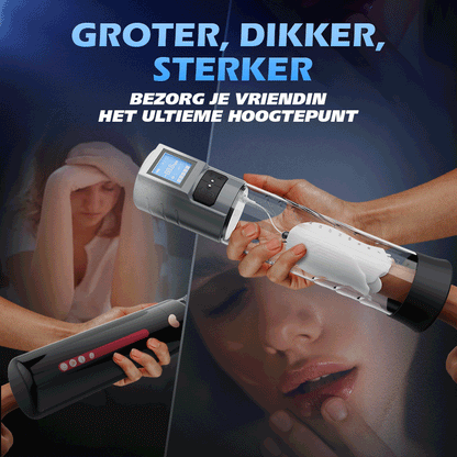 【Verzending op 3 juni】10 Vibrerende & 6 Zuigende Vacuüm Penis Pomp Mannelijke Penis Extender