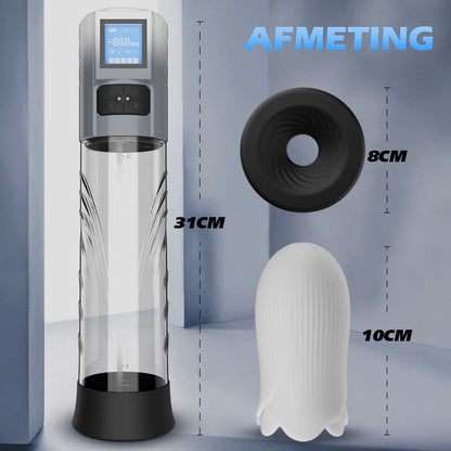 【Verzending op 3 juni】10 Vibrerende & 6 Zuigende Vacuüm Penis Pomp Mannelijke Penis Extender