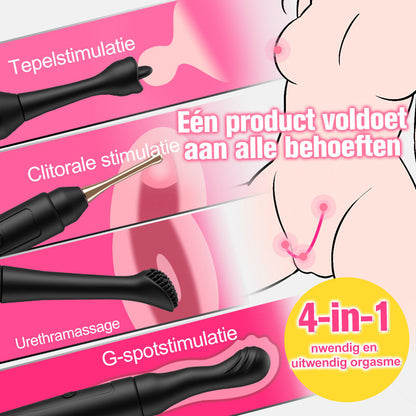 Verbeterde 4-in-1 orgasmepen met 3 verwisselbare accessoires