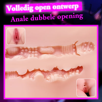 Chiara - Realistische sekspop voor mannen – Vagina & anale masturbator met skelet