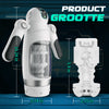 Dubbel handvat 12 frequentie vibratie 7 frequentie intrekbare Masturbatie Cups