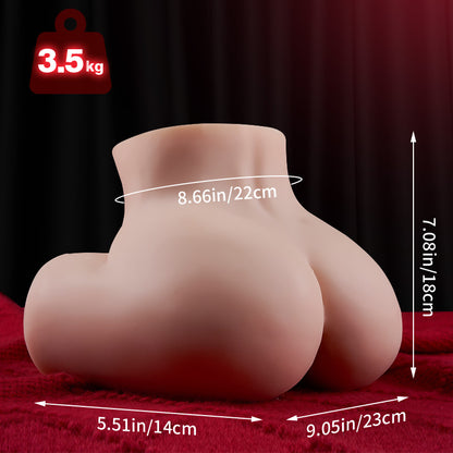 Natalia - Vibrerende Realistische Billen Sekspop Masturbators met Dubbele Ingang 2.5kg