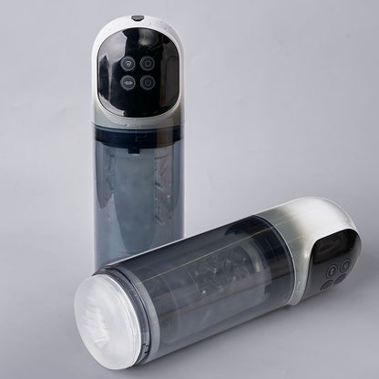 Vortex - 7 Zuigende Dubbele-Temperatuur SPA Boner Vergroter 7 Roterende 360° Massage Masturbator