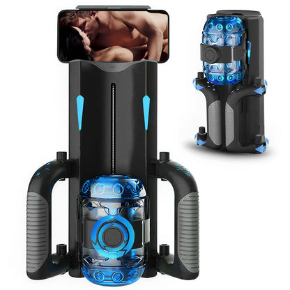 Venom - Lang 12 cm & 700 slagen/min, Telescopisch, Verstelbare Strakheid, Telefoonstandaard, Automatische Masturbator voor Mannen