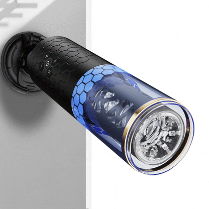 STORM - Bluesea 6 Bi-Directionele Duwende Rotatie Masturbator Met Zuigbasis