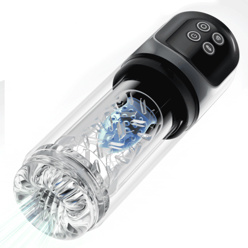 Vortex - 7 Zuigende Dubbele-Temperatuur SPA Boner Vergroter 7 Roterende 360° Massage Masturbator