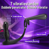 Dubbele Penetratie  Dubbele Vibratie  Koppel Vibrator met Sperma-Vergrendelingsring