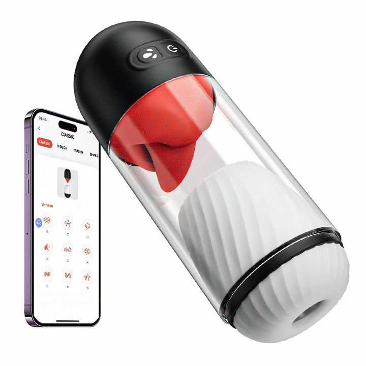 Orale sex-Banshee-Masturbator 4 in 1，Verwisselbaar，9Keer 9Vibratie，IPX7