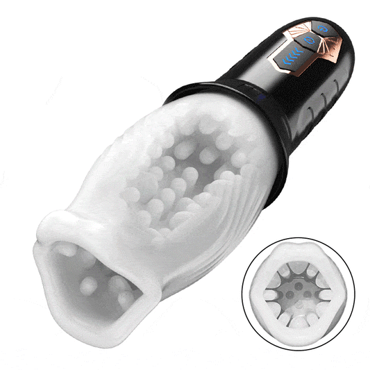 TORNADO 2 IN 1 Blowjob Cup Masturbator 5 Rotatie 10 Vibratie Acmejoy
