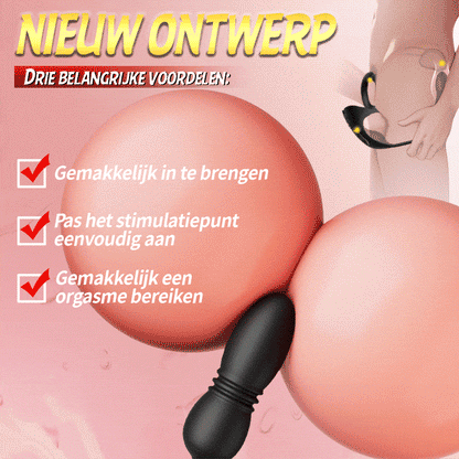 Prostaatstimulator met 9 schok- en vibratieniveaus en testikelstimulator & penisring