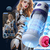 【Inclusief gratis smering】NOVA-Mechanische Mate 3 Zuigen 4 Vibreren APP Gestuurde Mannelijke Masturbator