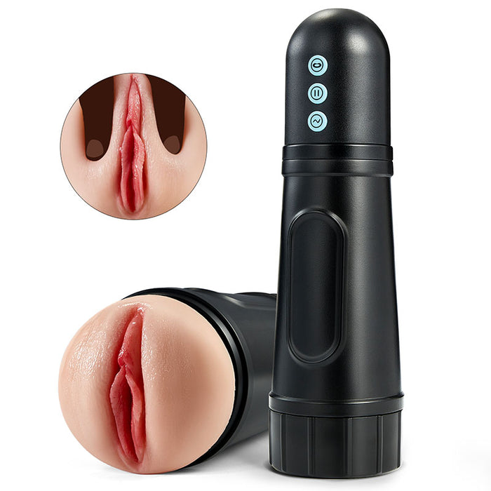Tornado – Realistische textuur, verlengd kanaal, mannelijke masturbator met 10 vibratie- en 5 zuigstanden