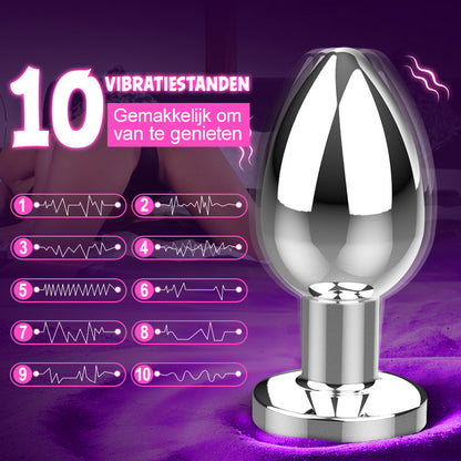 Soren - Anale vibrator met metalen behuizing en 10 vibratiestanden voor zowel mannen als vrouwen