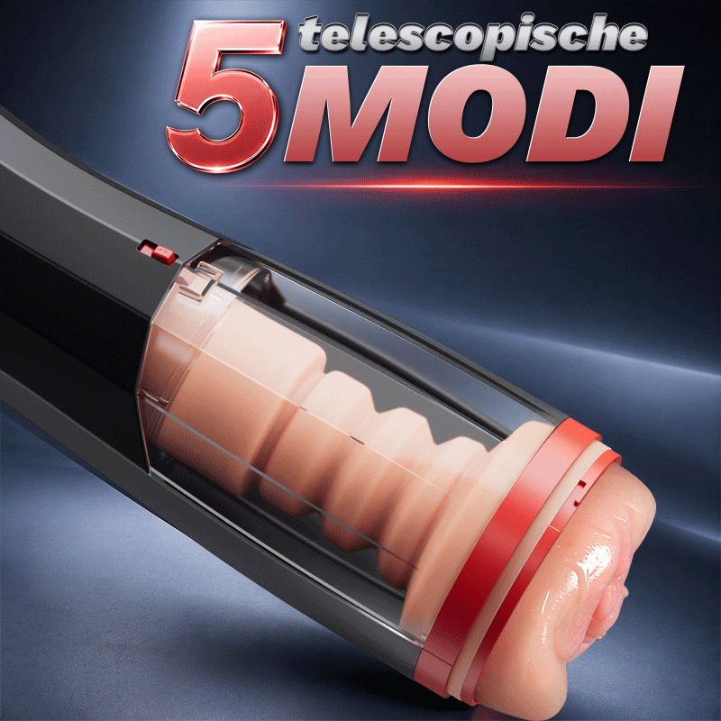 ROKA - 5 stuwstanden 10 vibraties zuigfunctie one-touch boost mannelijke masturbator voor progressieve stimulatie