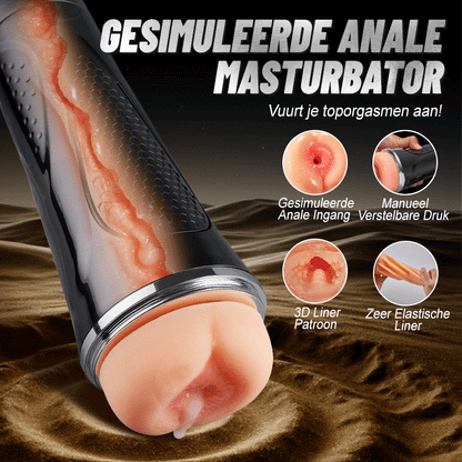 Anal Bliss Pro-Gesimuleerd pellet-gevoel kanaal Anale ingang Handmatig knijpen Mannelijke Masturbator