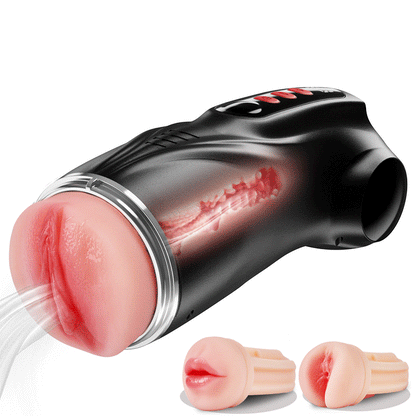 【Flitsverkoop: 30% KORTING】Daphne - Penis Pomp met 3 verwisselbare sleeves, Pocket Pussy, 9 Zuig- & 9 Vibratiemodi, Mannelijke Masturbator