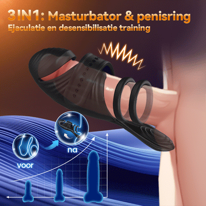 Emma - Uitstel Ejaculatie Desensibilisatie Training 7 Vibratie Masturbatie Penis Vibrator