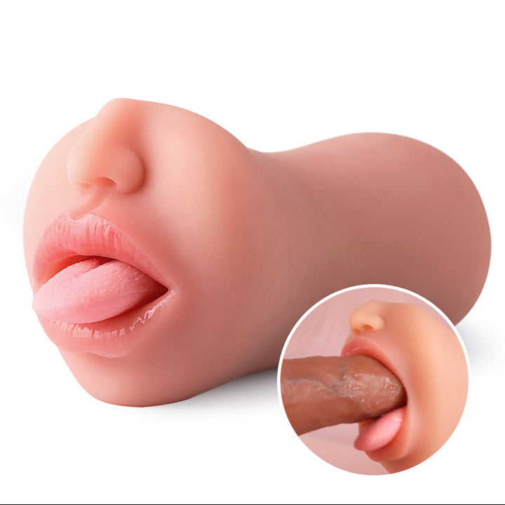 【Ontvangst en verzending op 5 augustus】Hanny Temptation - 3 vibratiesnelheden 7 frequenties Tonglikkende Pocket Pussy Nude Kleur