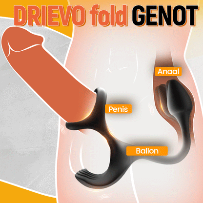 Zenith - Anaalplug bolvormige vibrerende stimulator met penisringen