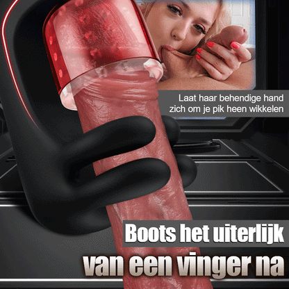 Finger 2.0-9 Trillingen 9 Vinger Knijpen 9 Rotatie Opgewaardeerde Glans Training Masturbator