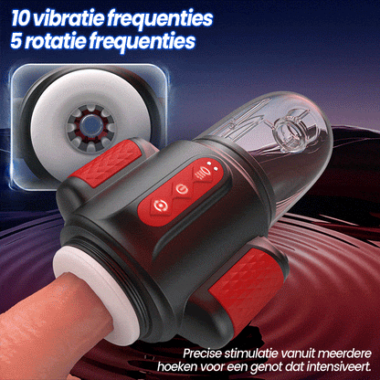 Storm Vortex - 5-frequentie waterstraal + 10-frequentie vibratie + 5-frequentie rotatie, dubbele eikelstimulatie, dubbel gebruik