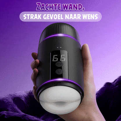 Selena - 8 Tonglikken en Klap Masturbator voor Mannen met 2 Vibratiemotoren en Massage Stroker