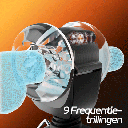 【Flitsverkoop: 30% KORTING】Hazel - Draagbare mannelijke masturbator 3-in-1 met siliconen huls, 9 standen voor stoten, draaien en vibreren
