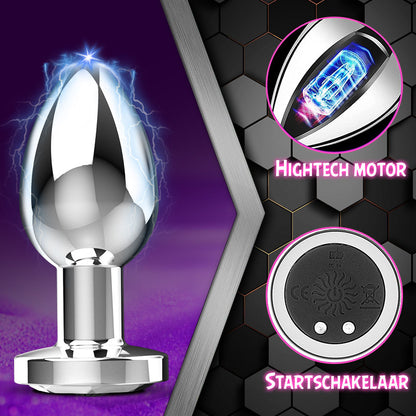 Soren - Anale vibrator met metalen behuizing en 10 vibratiestanden voor zowel mannen als vrouwen