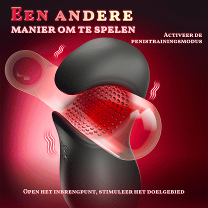 Enchantment - 9 Vibraties, 4 Zuigmodi, Klemmende Zuiging, Orale Simulatie Mannen-Masturbator