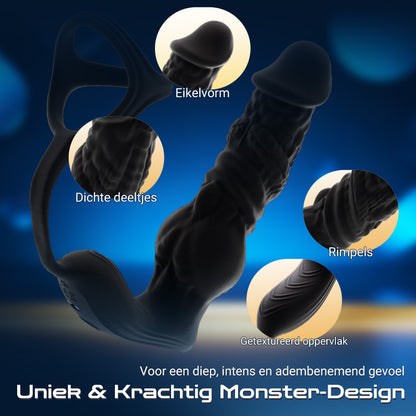 Leonidas - Upgrade snel stotende 6-in-1 prostaatmassager met afstandsbediening en APP