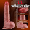 Casimir - Realistische siliconen anale dildo van 7,4 inch met verwarmingsfunctie, stoot- en trilmodus, automatisch