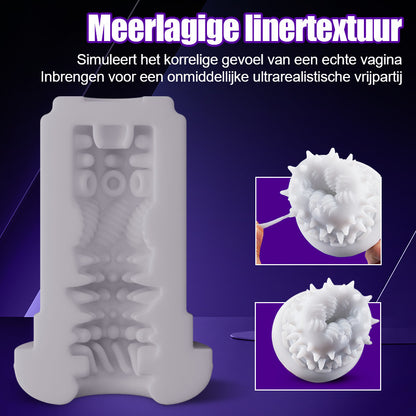 Lightspeed-7 soorten telescopische en 7 soorten draaibare zuignapsteunen, magnetische binnenste wand, 4-in-1 masturbator voor mannen