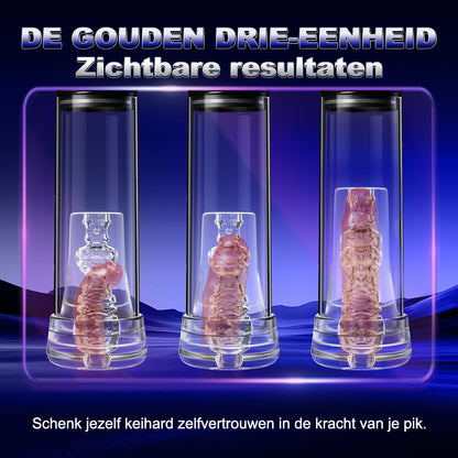 Penispomp 6 Zuigstanden Trainingspomp Zwarte Matte Textuur YINGJUE