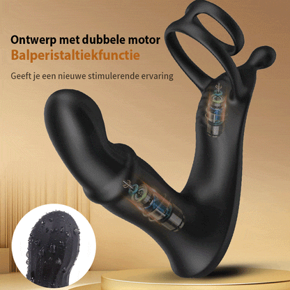 Cyclone - Prostaatmassager met dubbele ringen voor een verbeterde erectie-ervaring