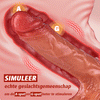 【NEW】Injectie-Realistische penis met gesimuleerde ejaculatie, 10-frequentie vibratiefunctie, met zuignap