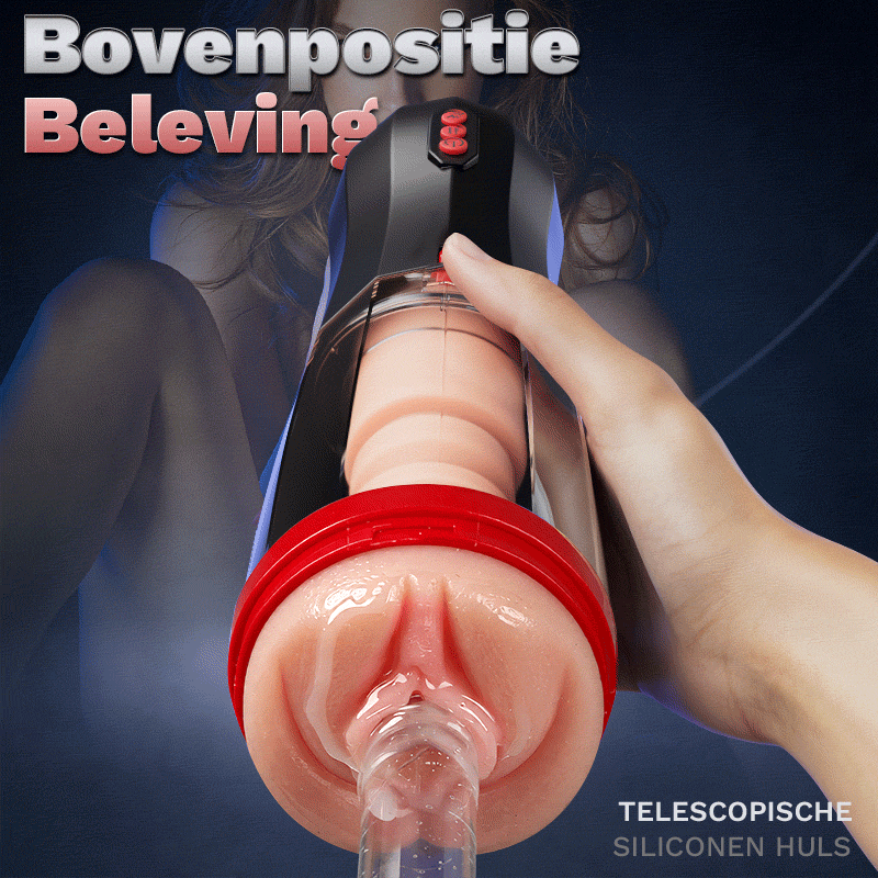 ROKA - 5 stuwstanden 10 vibraties zuigfunctie one-touch boost mannelijke masturbator voor progressieve stimulatie