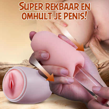 S-HANDE Simulatie Vagina Draagbare Ei-vormige Handmatige Masturbator Thuis & Reizen Orgasme Metgezel