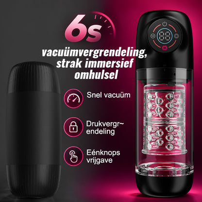 Poseidon 3-in-1 Bad Masturbator 7 Zuigt + 7 Draait De koning van de water masturbatie!