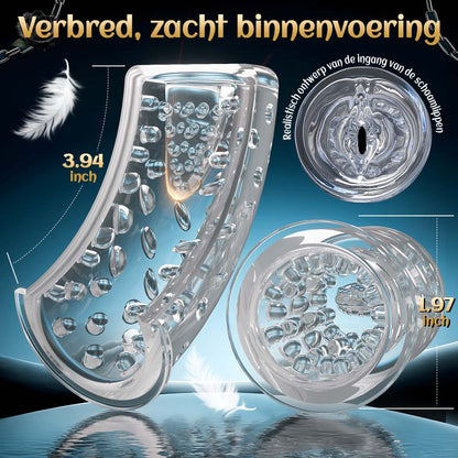 Vortex Male Stroker - 4 krachtige zuigstanden, éénknops boost, eenvoudig te reinigen met gratis glijmiddel