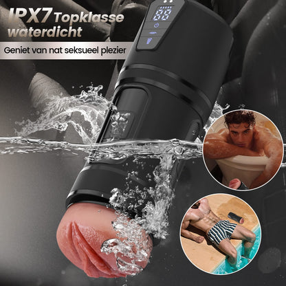 Challenger - 10 Vibraties, 5 Zuigmodi, Ultra-Realistische Vagina, Gesimuleerde Masturbator