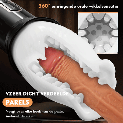 TORNADO 2 IN 1 Blowjob Cup Masturbator 5 Rotatie 10 Vibratie Acmejoy