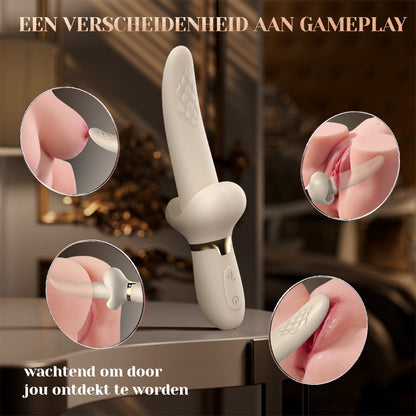 7 soorten swingende en vibrerende dikke tong vibrators, 360° swing om de clitoris te stimuleren