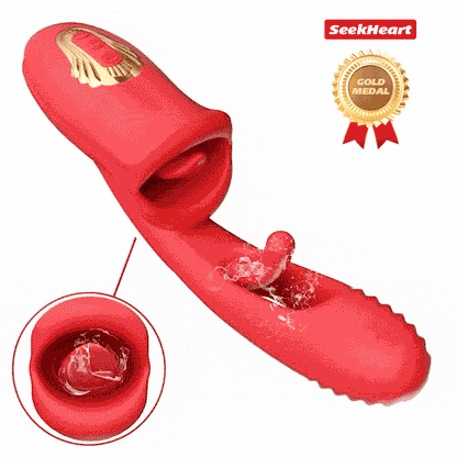 Bisou - G-spot klap vibrator met tonglikfunctie & vibrerende tong
