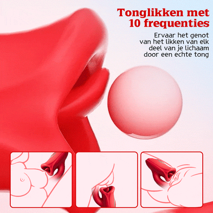 Bisou - G-spot klap vibrator met tonglikfunctie & vibrerende tong